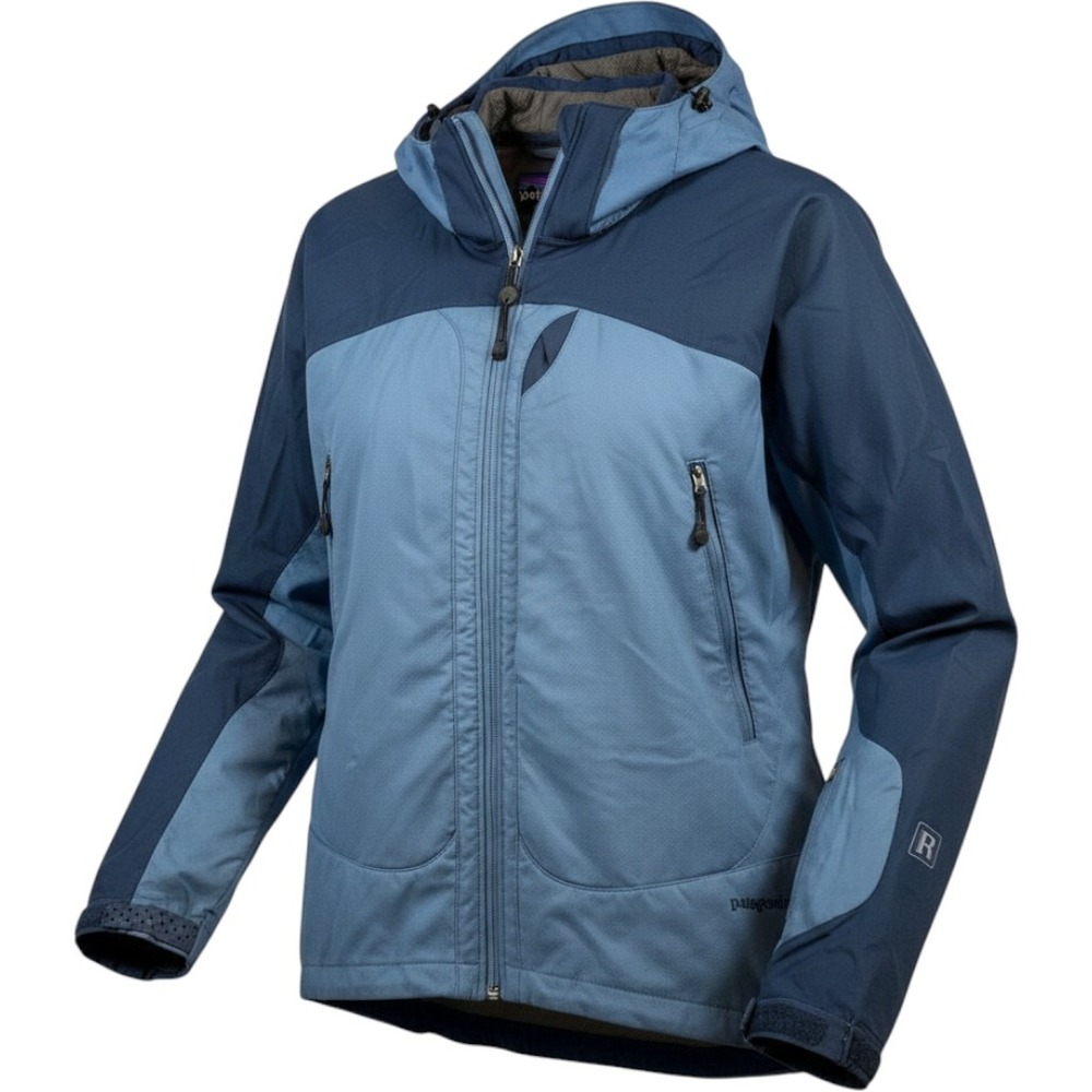 Patagonia Regulator R Softshell Winter Jacket Womens Medium Blue Hooded Full Zip